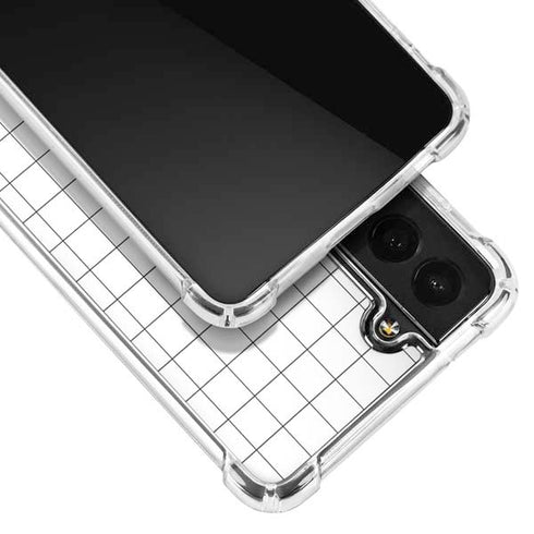White Grid Galaxy S21 FE Clear Case